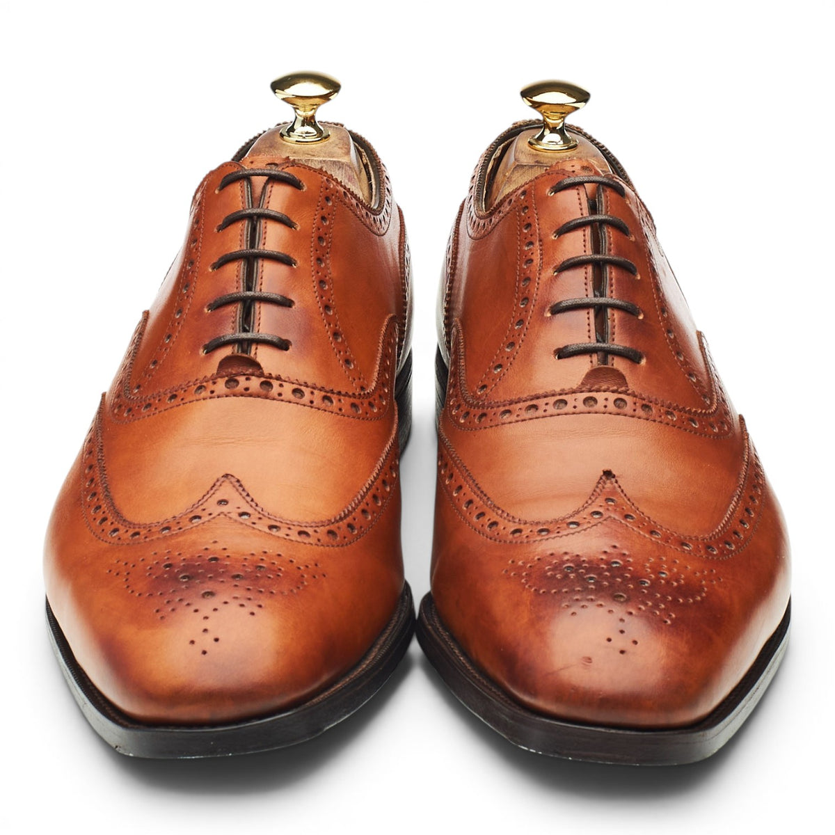 Foster & Son Tan Brown Leather Oxford Brogues UK 10.5 E