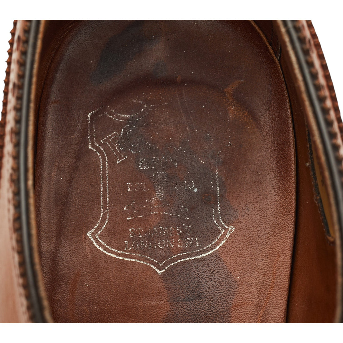Foster & Son Tan Brown Leather Oxford Brogues UK 10.5 E