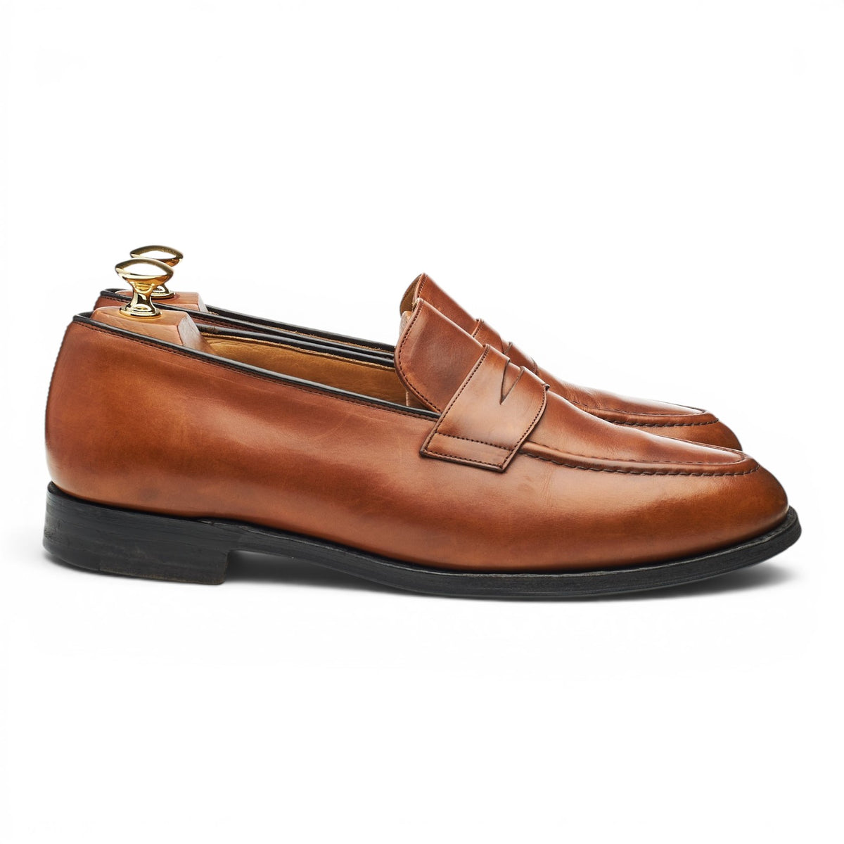 'Netton' Tan Brown Leather Loafers UK 9 G