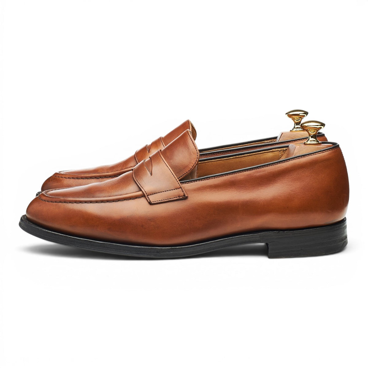 'Netton' Tan Brown Leather Loafers UK 9 G