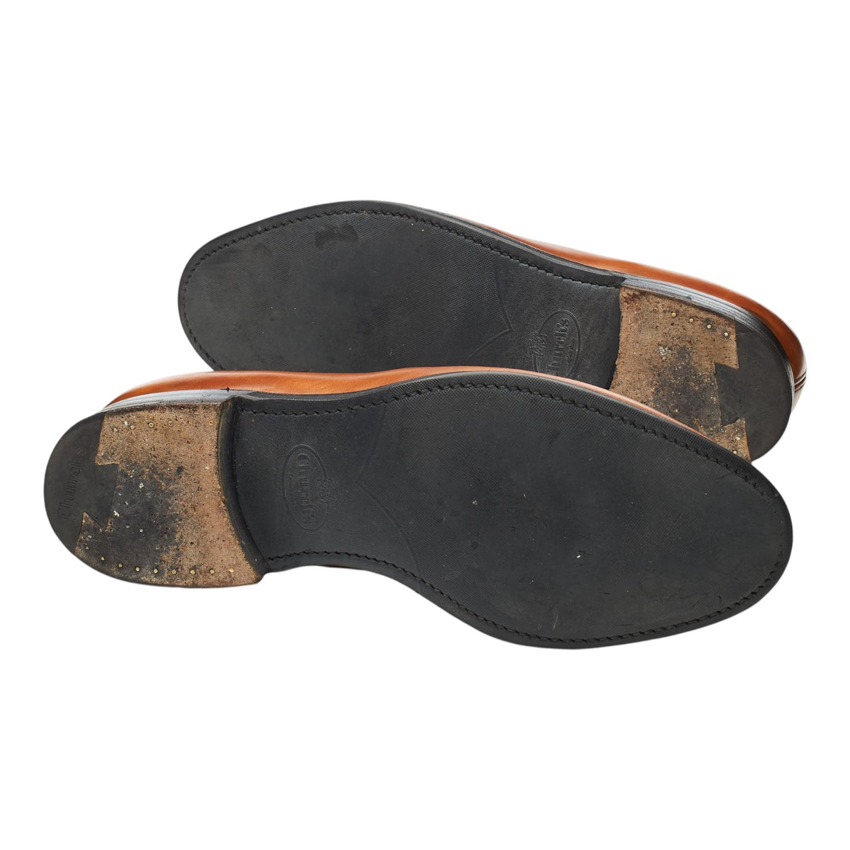 'Netton' Tan Brown Leather Loafers UK 9 G