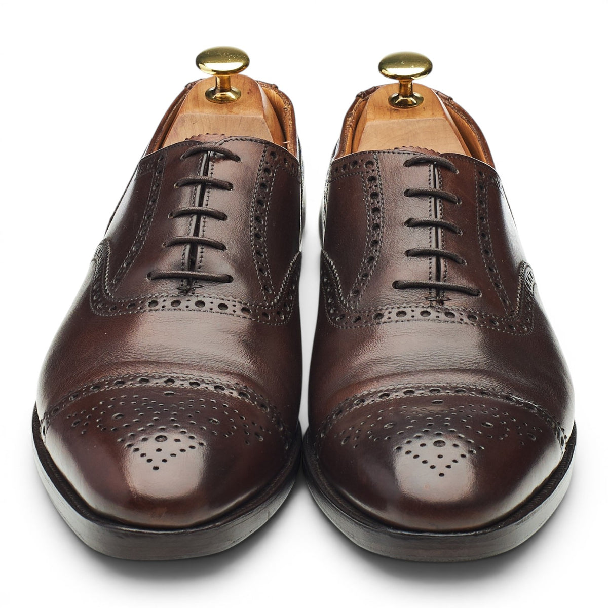 'Westfield' Dark Brown Leather Oxford Brogues UK 8 E
