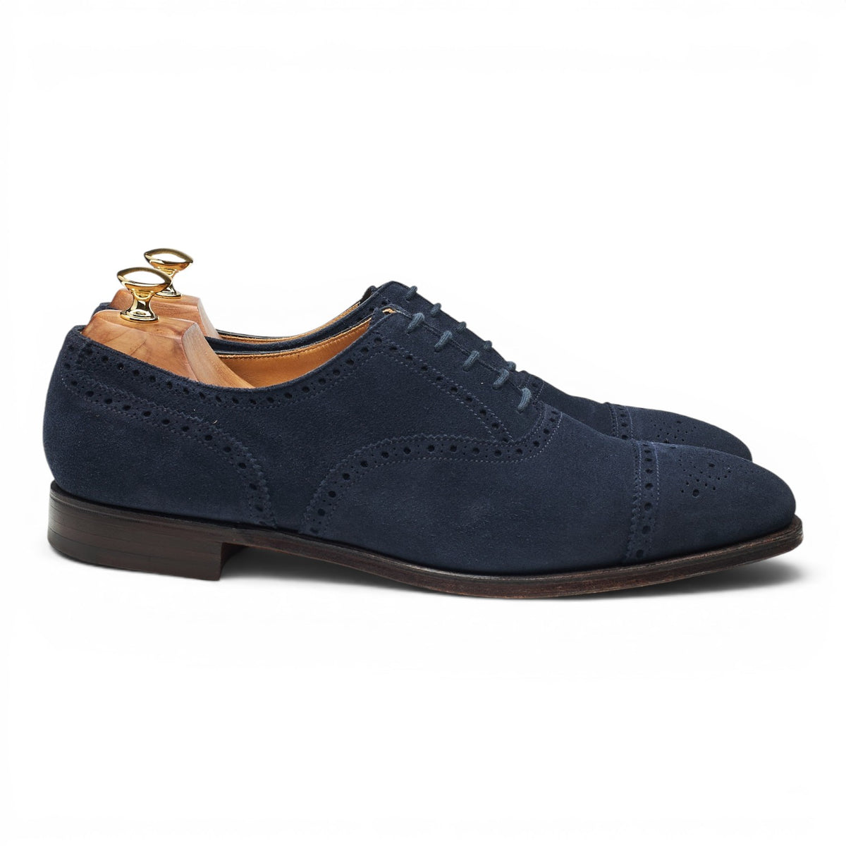 'Westfield' Navy Blue Suede Oxford Brogues UK 10.5 E