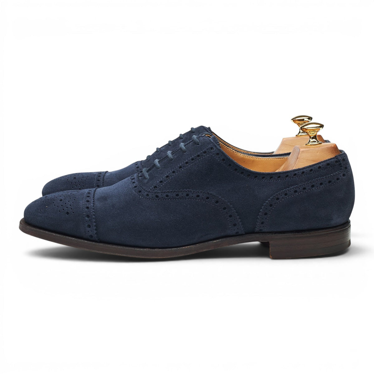 'Westfield' Navy Blue Suede Oxford Brogues UK 10.5 E