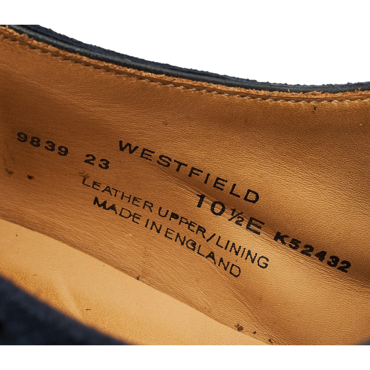 'Westfield' Navy Blue Suede Oxford Brogues UK 10.5 E