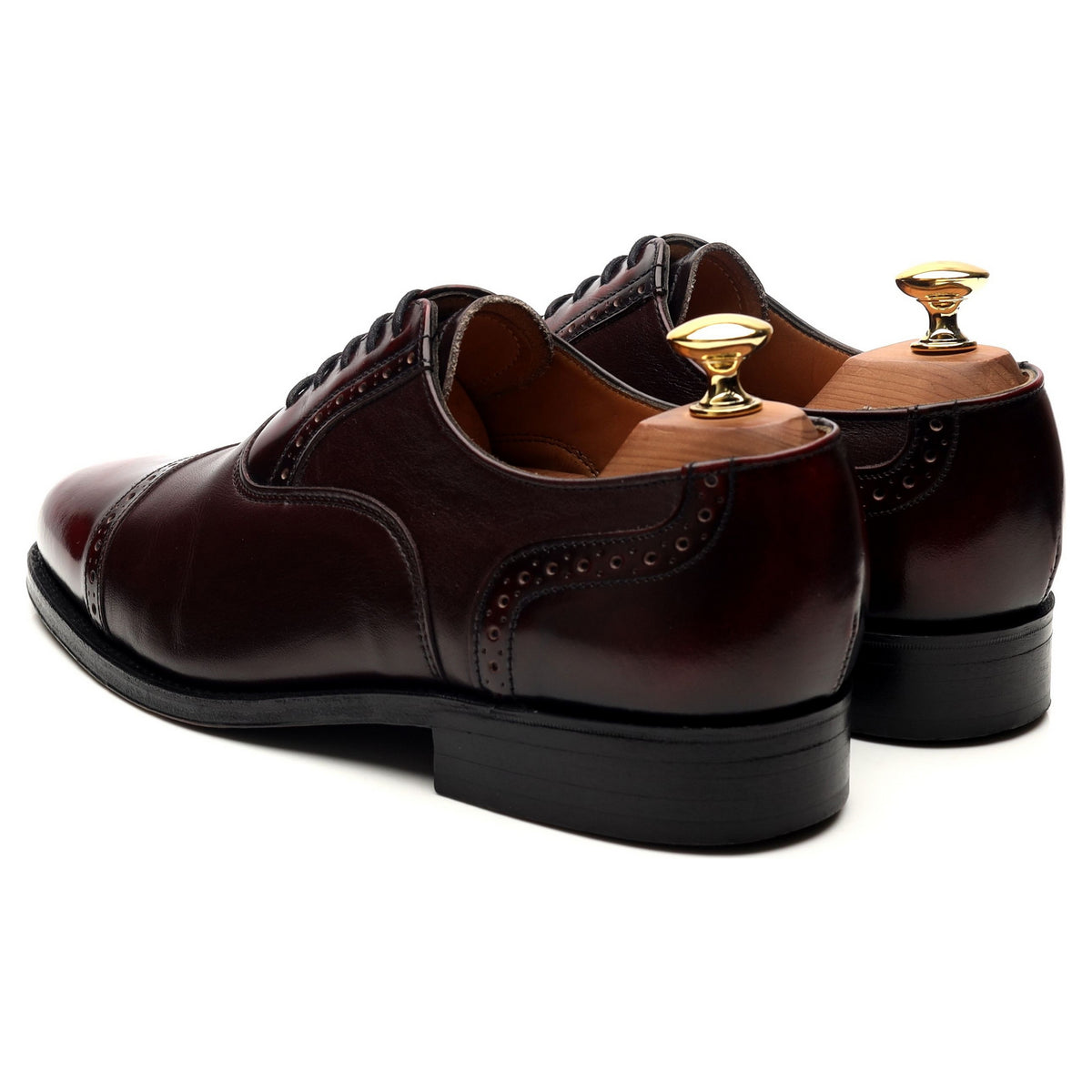 &#39;Andy&#39; Oxblood Leather Oxford Semi Brogues UK 6 F