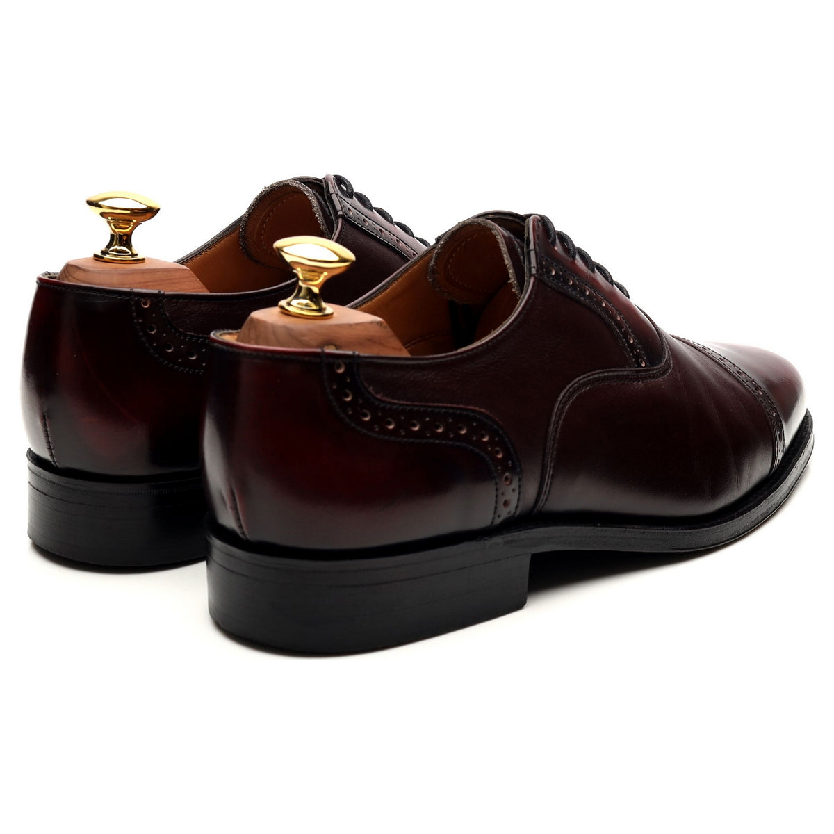 &#39;Andy&#39; Oxblood Leather Oxford Semi Brogues UK 6 F