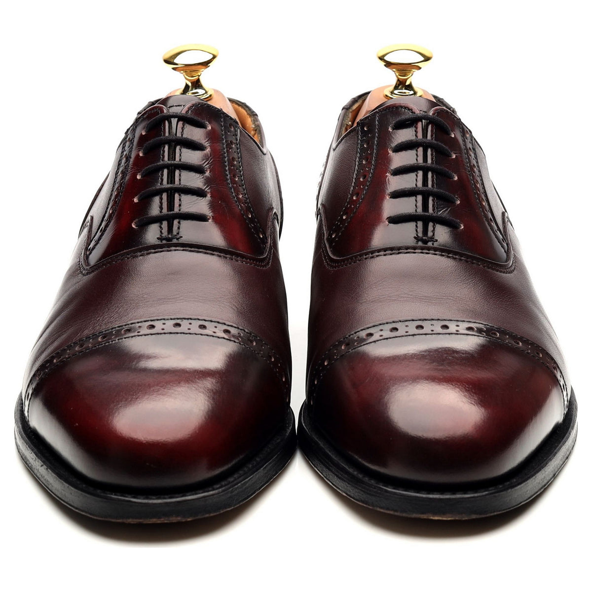 &#39;Andy&#39; Oxblood Leather Oxford Semi Brogues UK 6 F