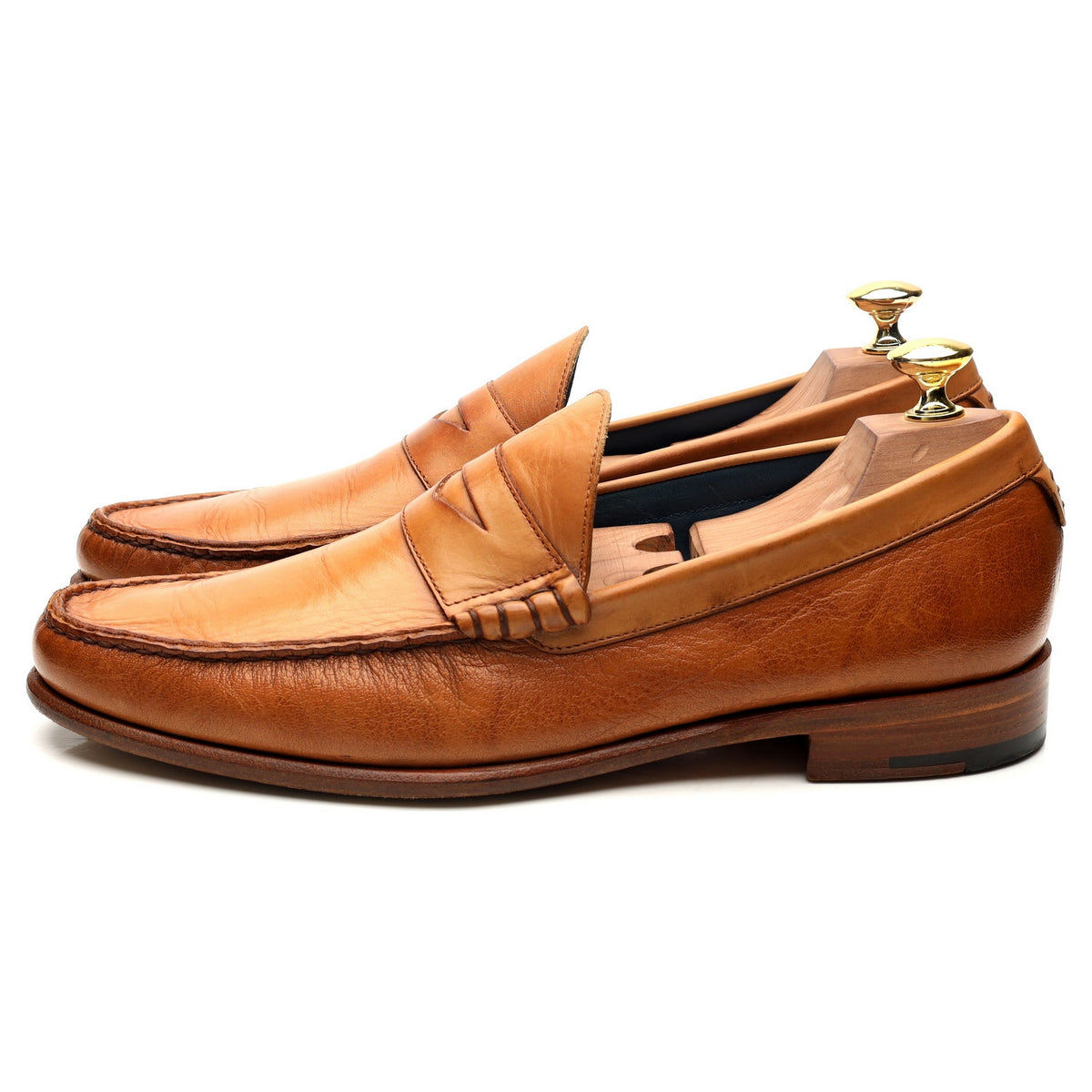 &#39;Jack 2&#39; Tan Brown Leather Loafers UK 7.5 F