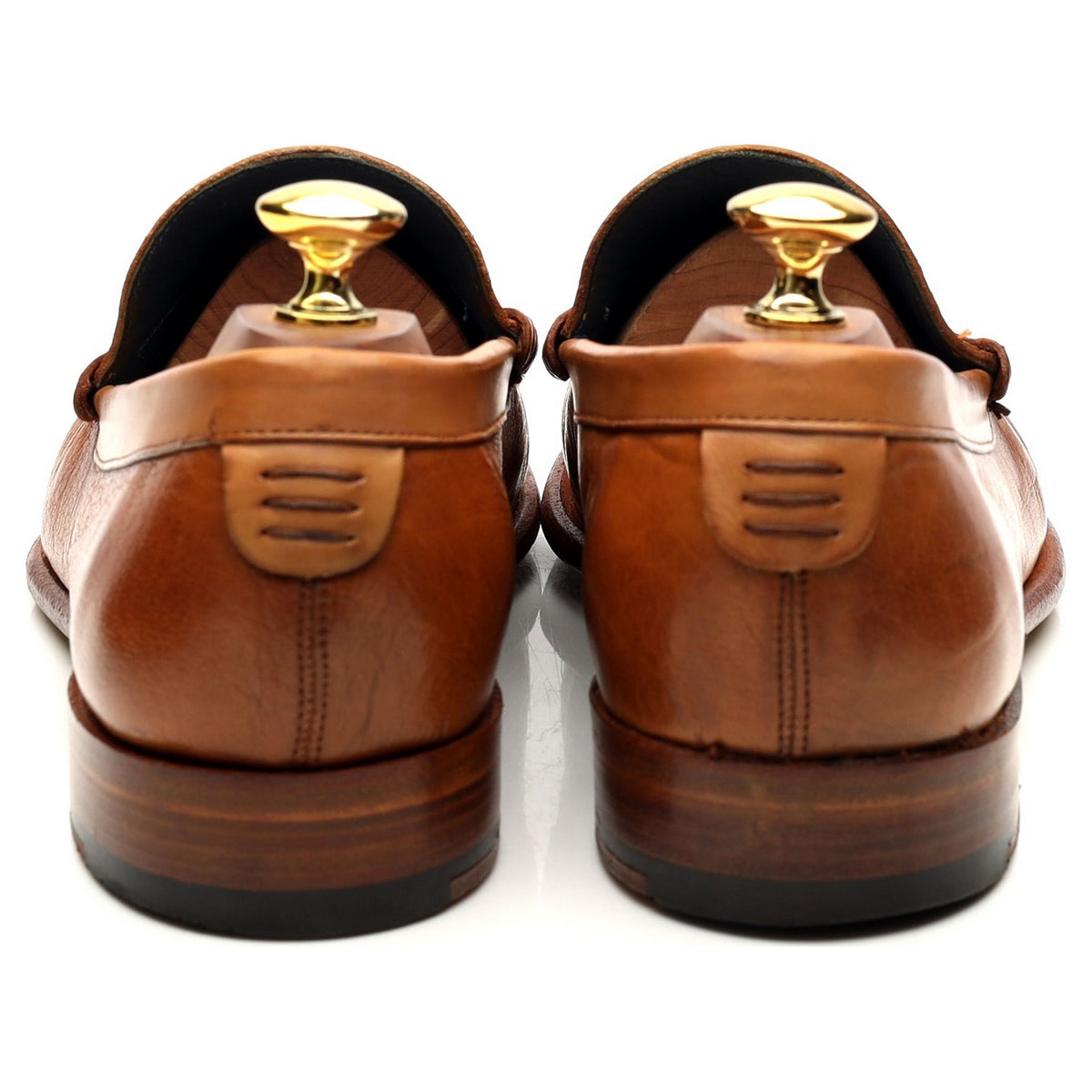 &#39;Jack 2&#39; Tan Brown Leather Loafers UK 7.5 F