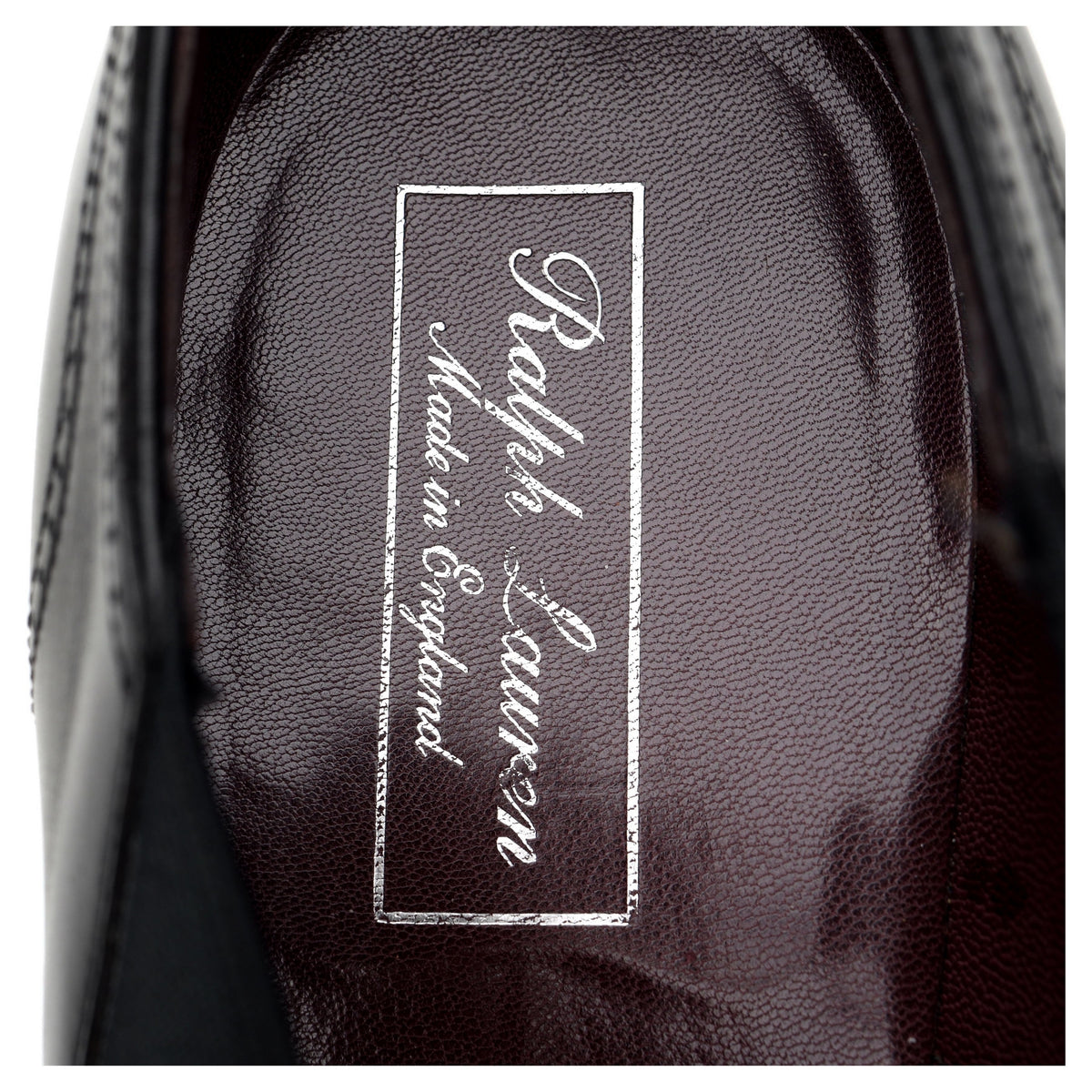 Ralph Lauren Black Leather Lazyman Brogue UK 10.5 E