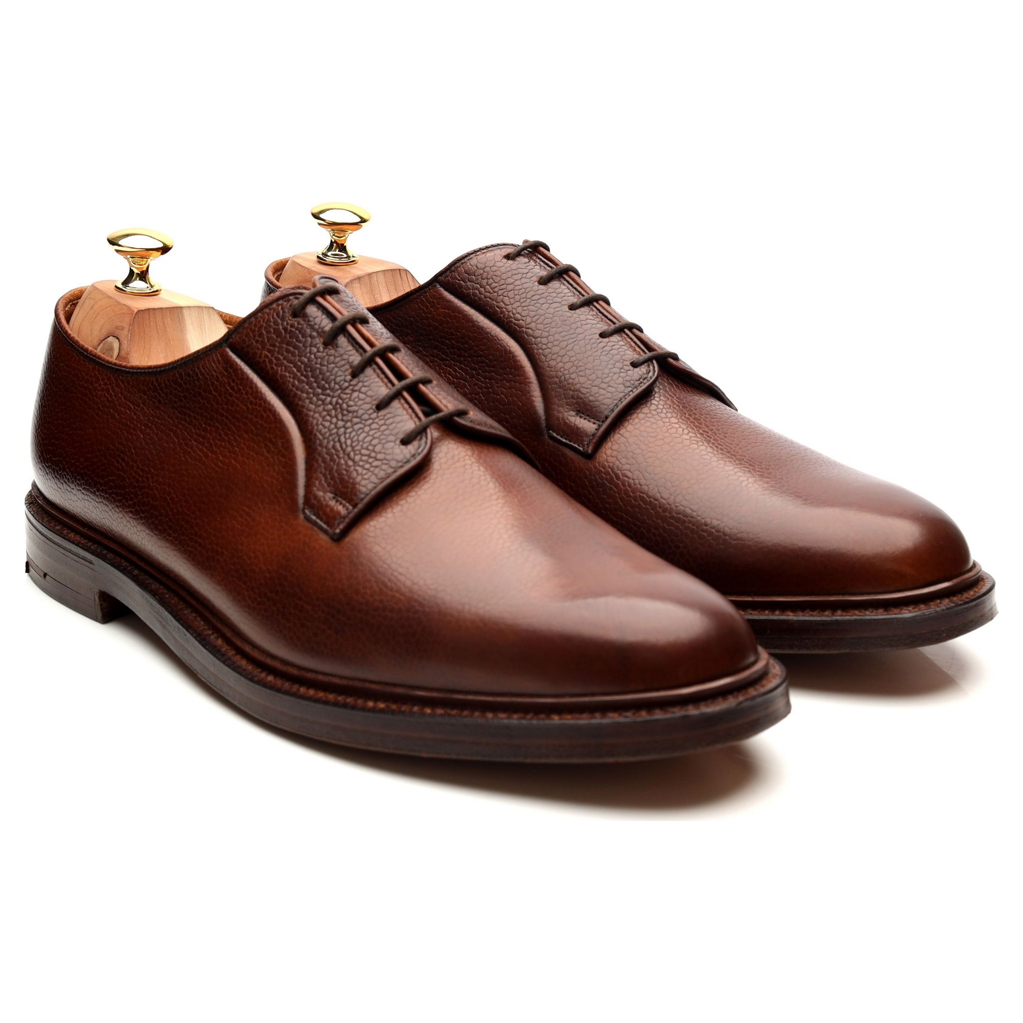 Brown Leather Derby UK 11 E - Abbot