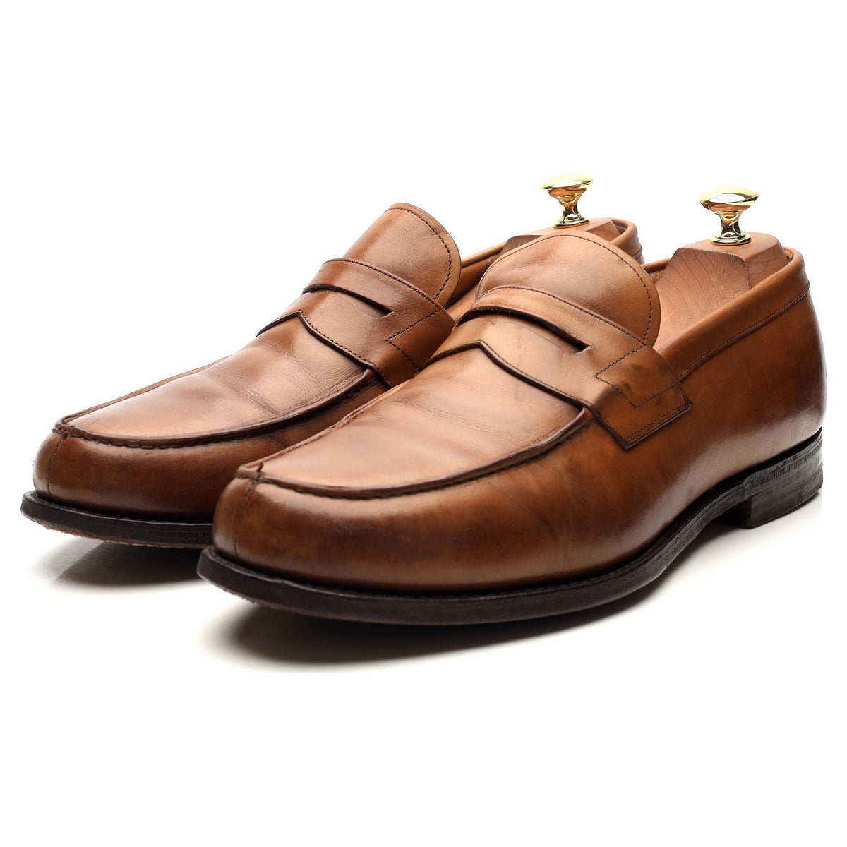 &#39;Wesley&#39; Brown Leather Loafers UK 10.5 G