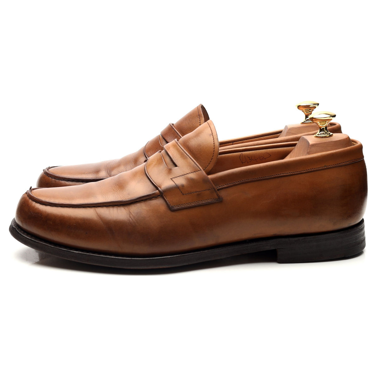 &#39;Wesley&#39; Brown Leather Loafers UK 10.5 G