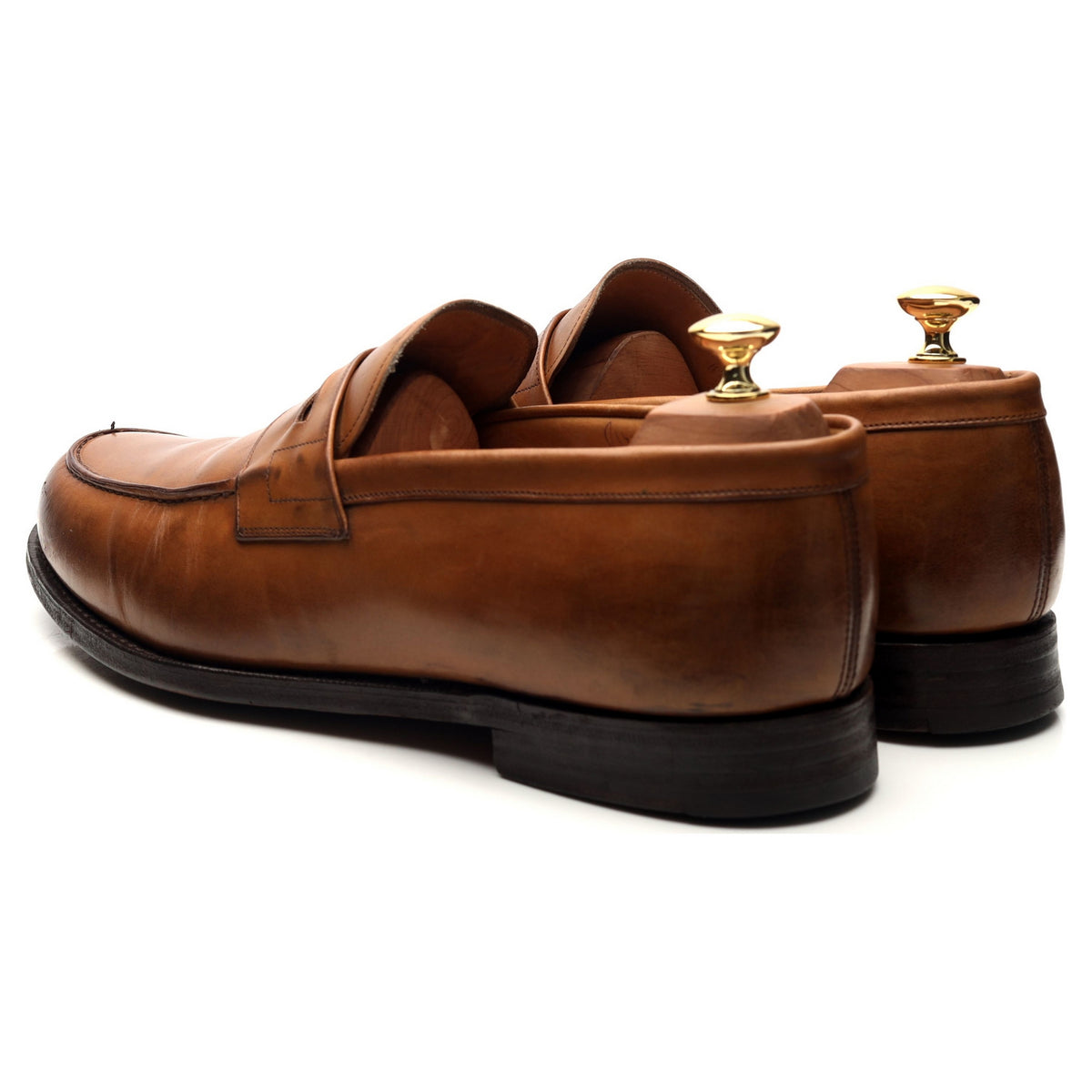 &#39;Wesley&#39; Brown Leather Loafers UK 10.5 G