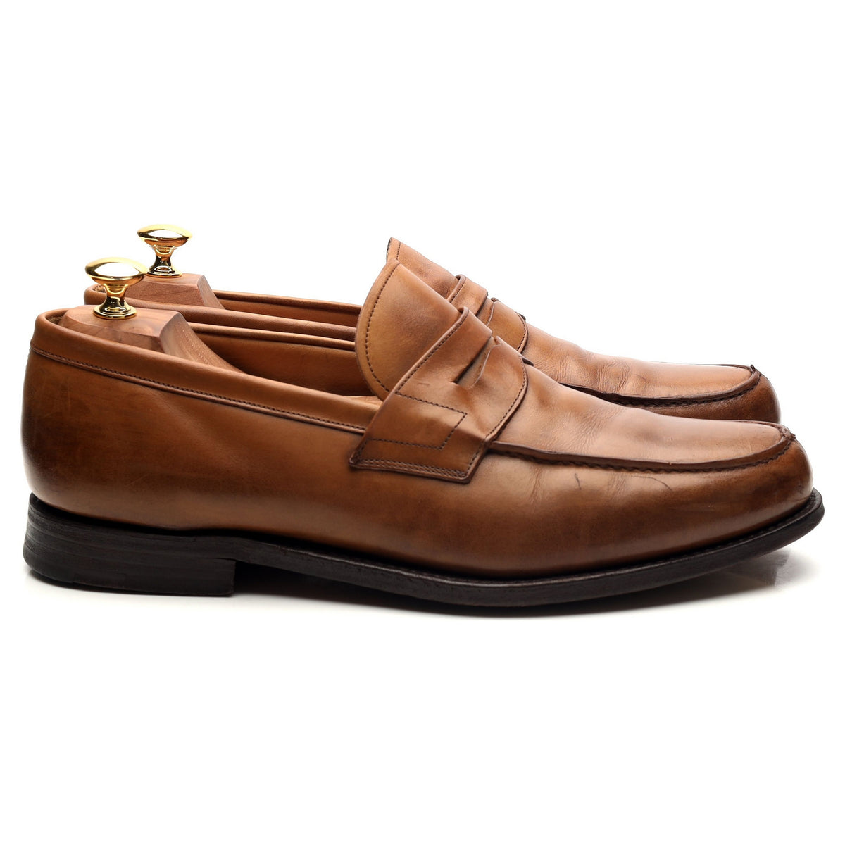 &#39;Wesley&#39; Brown Leather Loafers UK 10.5 G