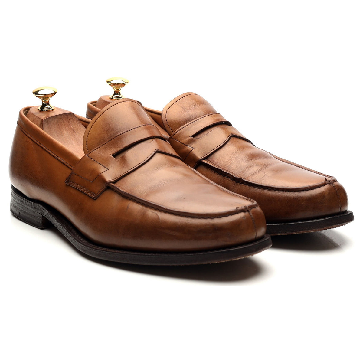 &#39;Wesley&#39; Brown Leather Loafers UK 10.5 G