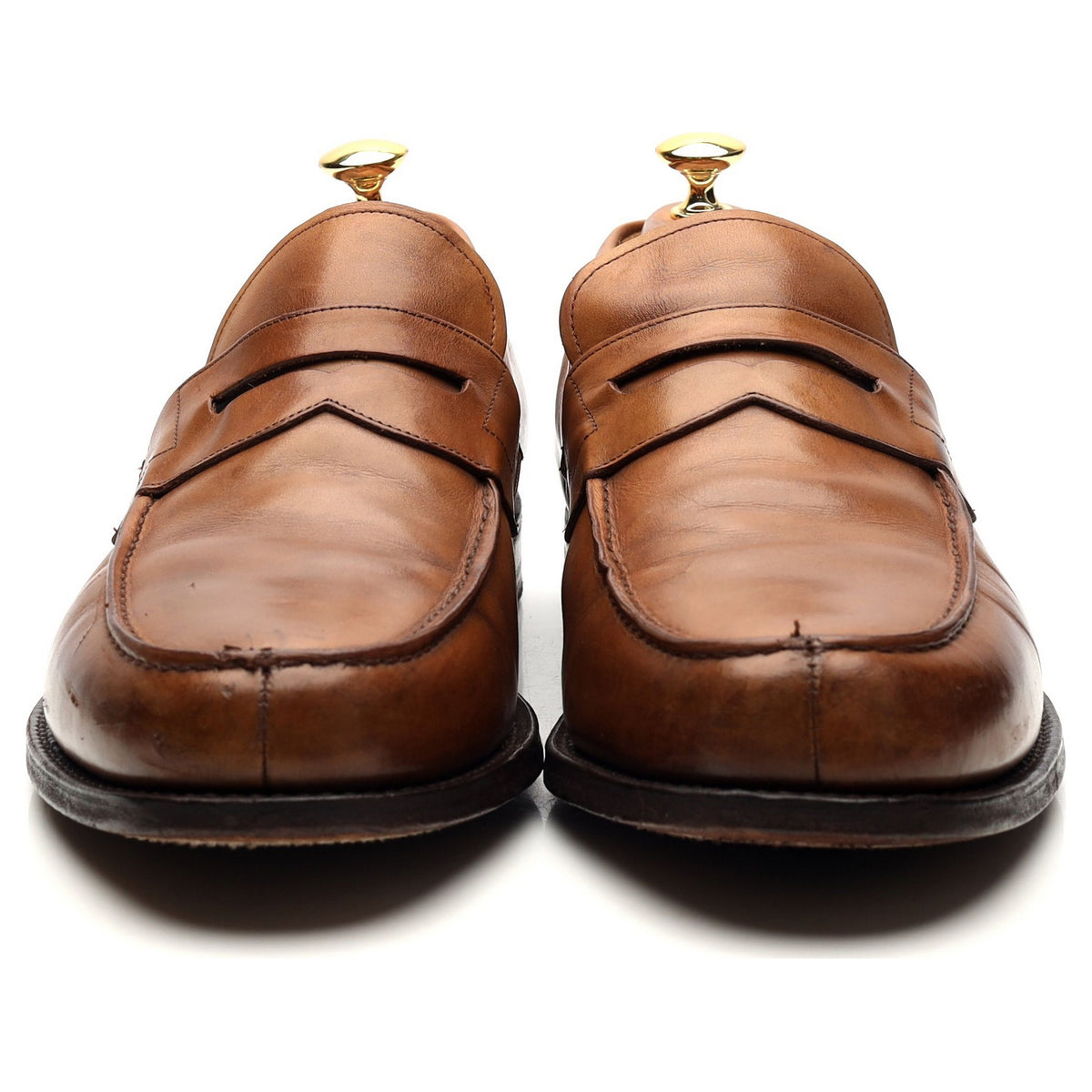 &#39;Wesley&#39; Brown Leather Loafers UK 10.5 G