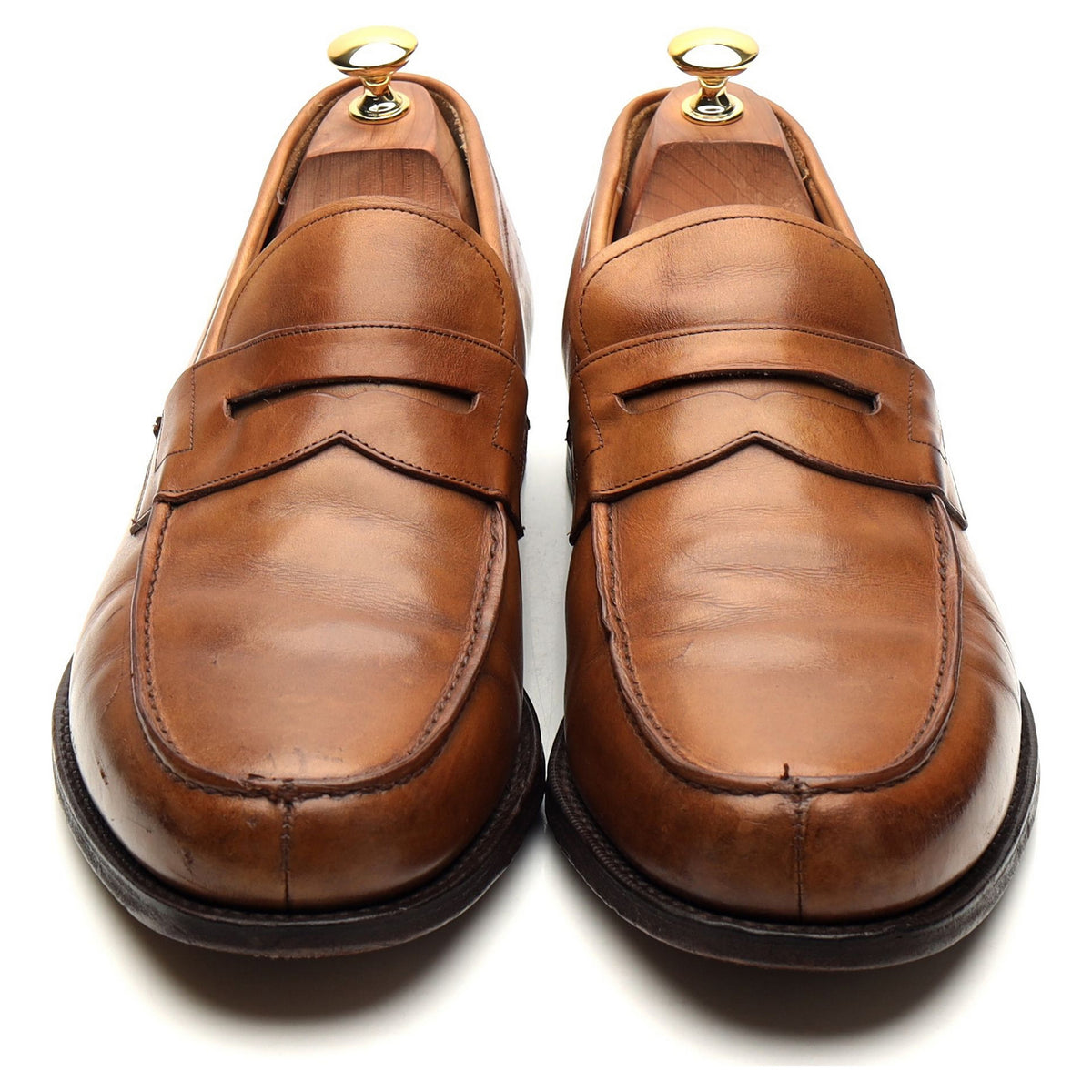 &#39;Wesley&#39; Brown Leather Loafers UK 10.5 G