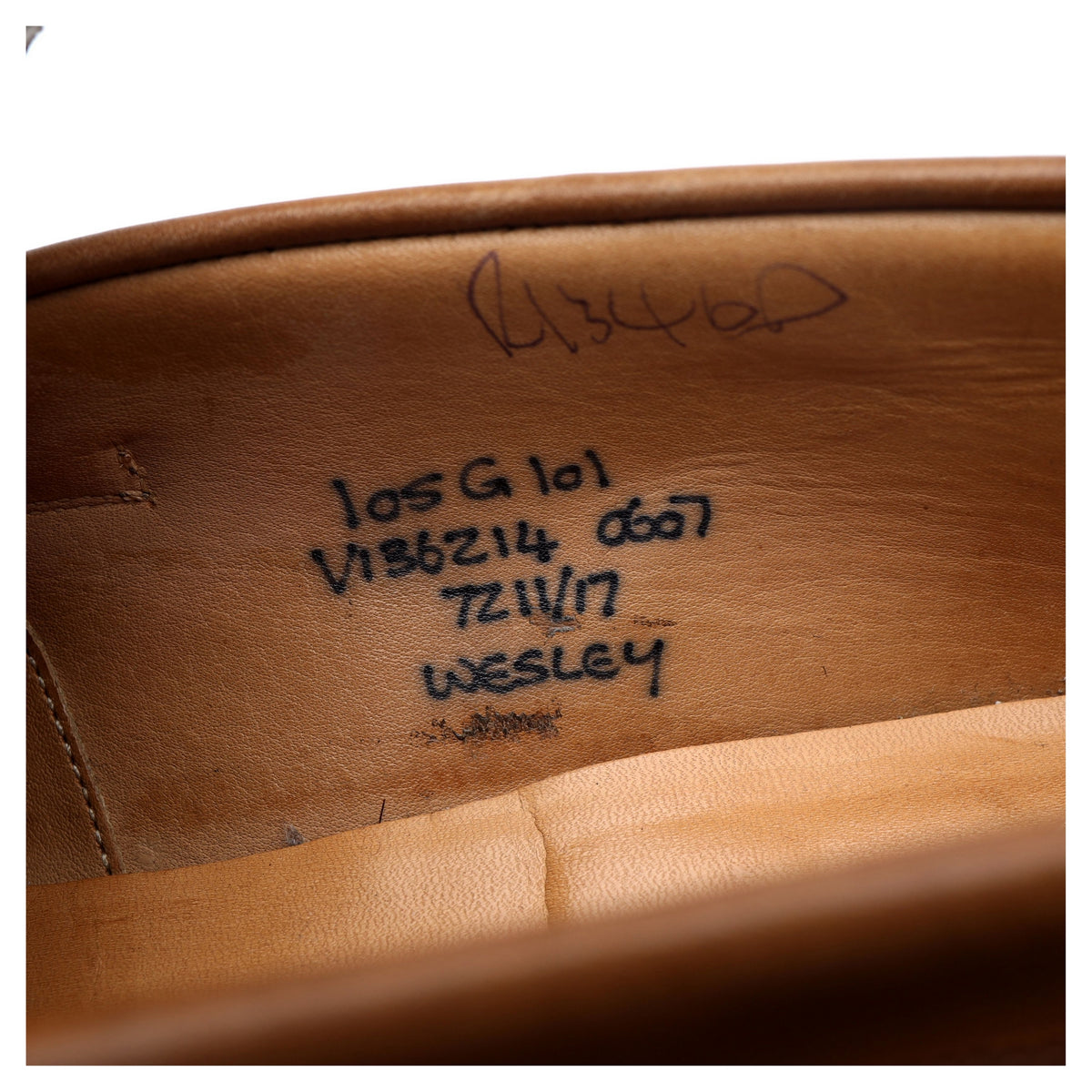 &#39;Wesley&#39; Brown Leather Loafers UK 10.5 G