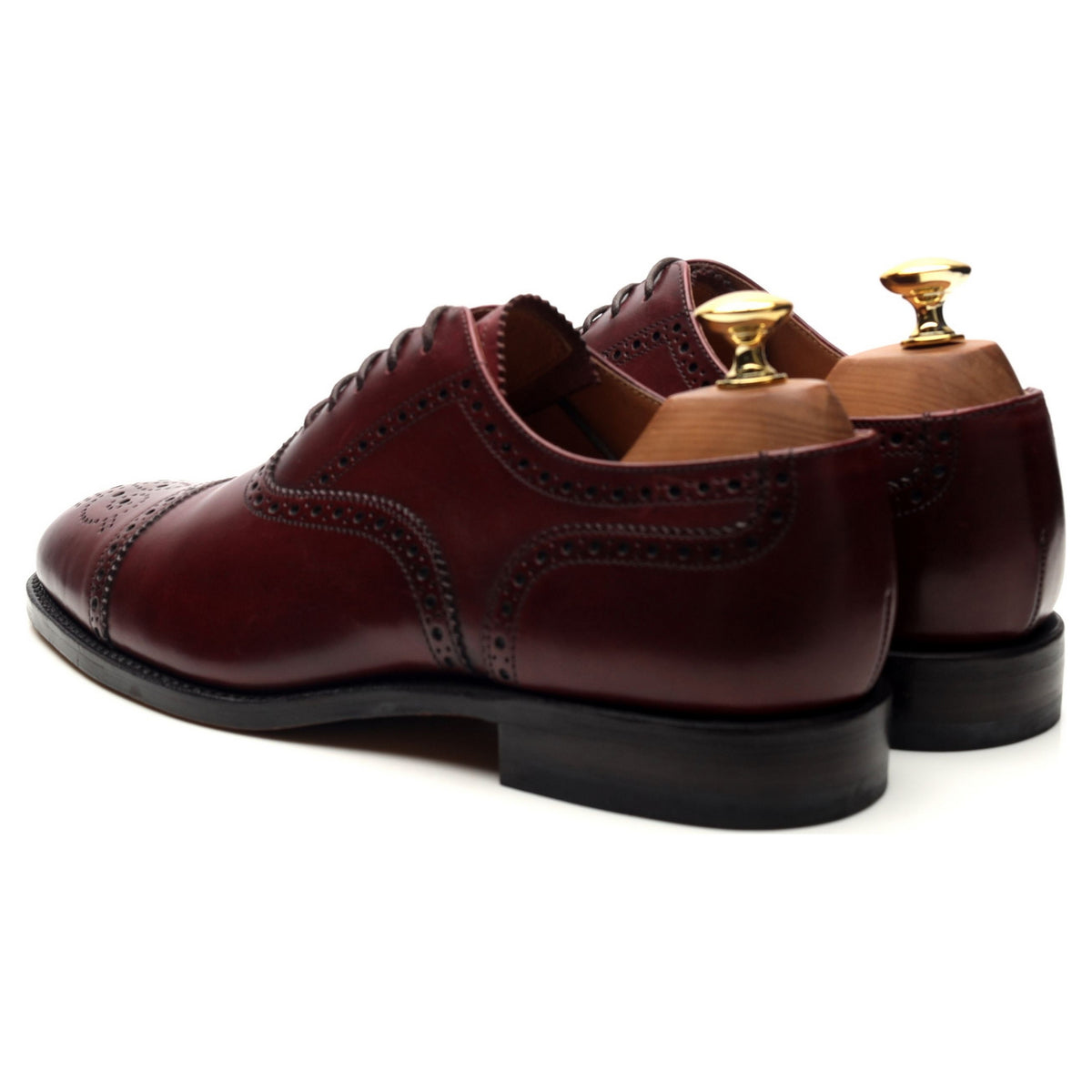 Design &#39;Tweed&#39; Burgundy Leather Oxford Brogues UK 6 G