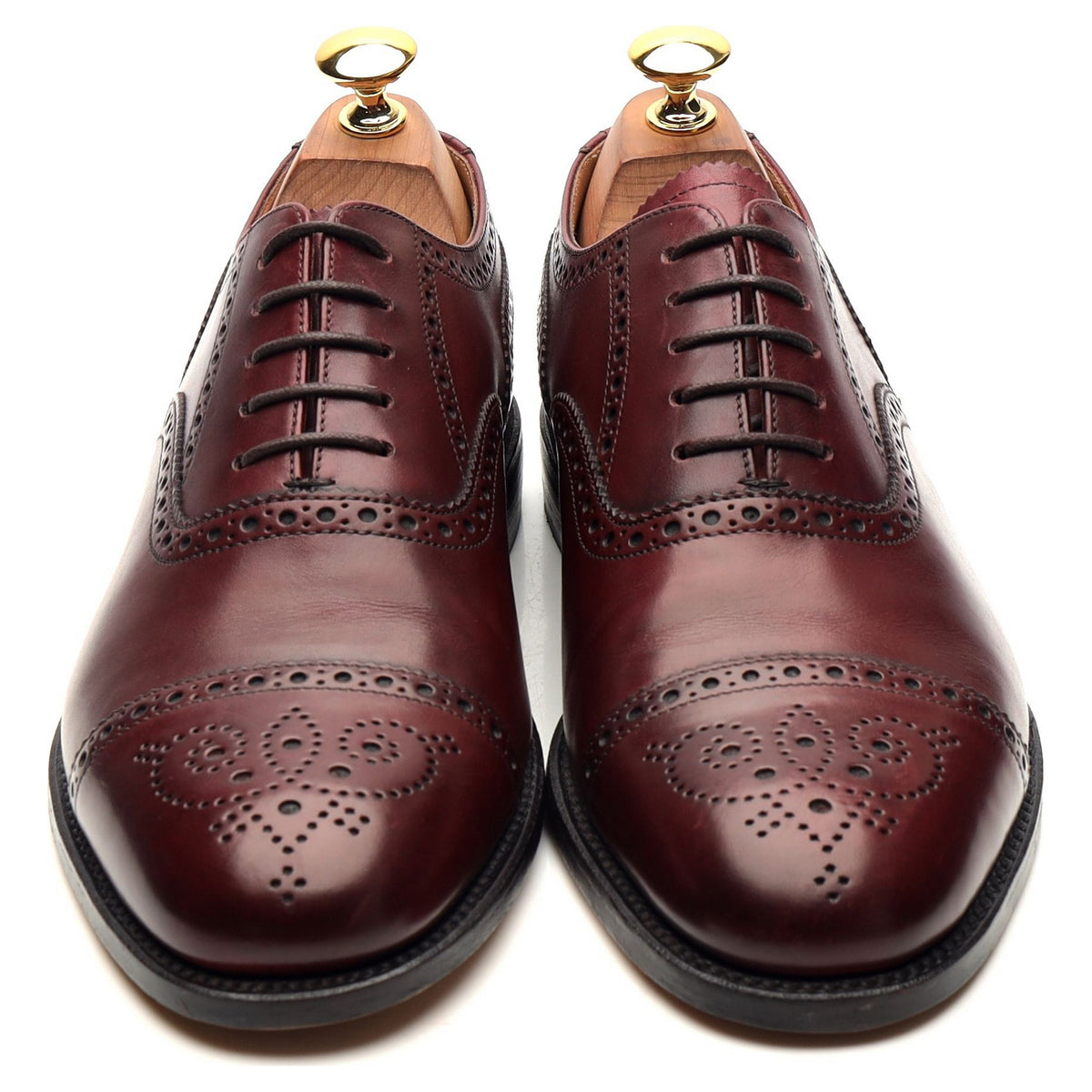 Design &#39;Tweed&#39; Burgundy Leather Oxford Brogues UK 6 G