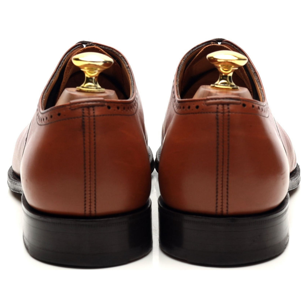 &#39;Hawthorn&#39; Tan Brown Leather Oxford Brogues UK 8 F