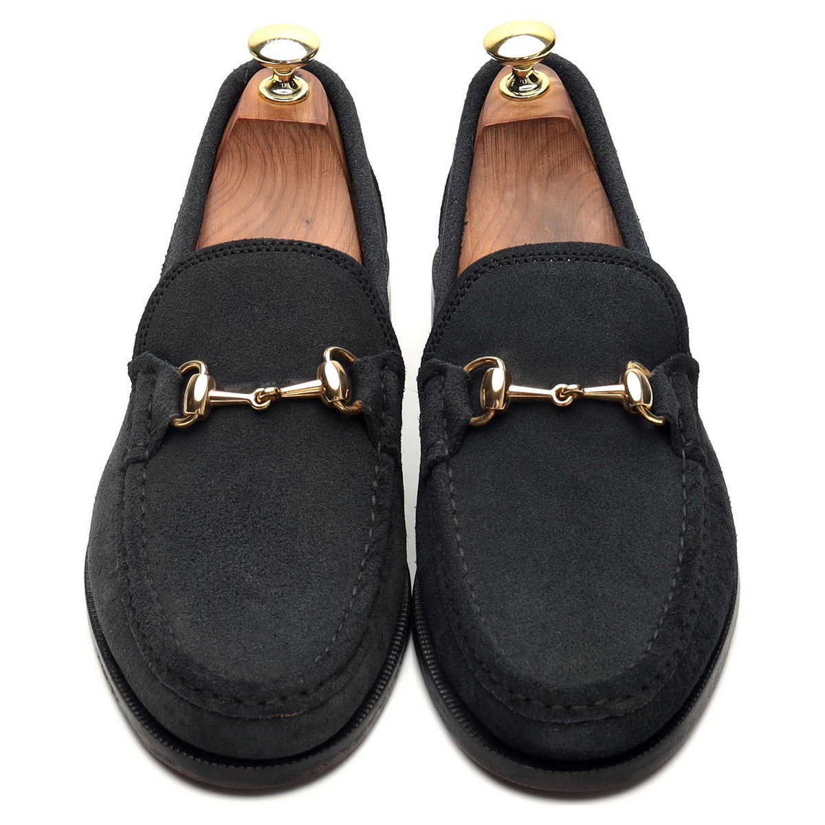 Navy Blue Suede Horsebit Loafers UK 6.5 EU 40.5