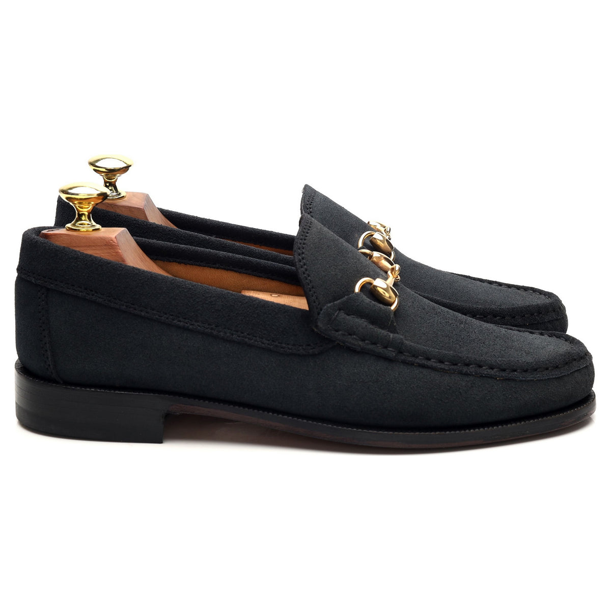Navy Blue Suede Horsebit Loafers UK 6.5 EU 40.5