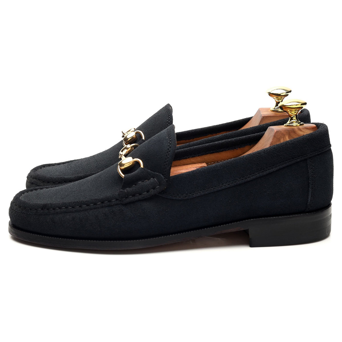 Navy Blue Suede Horsebit Loafers UK 6.5 EU 40.5