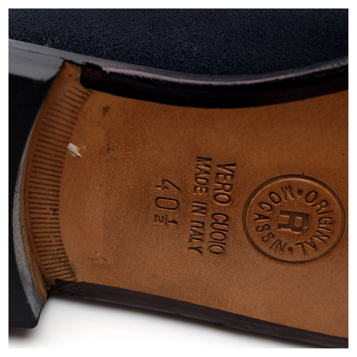 Navy Blue Suede Horsebit Loafers UK 6.5 EU 40.5