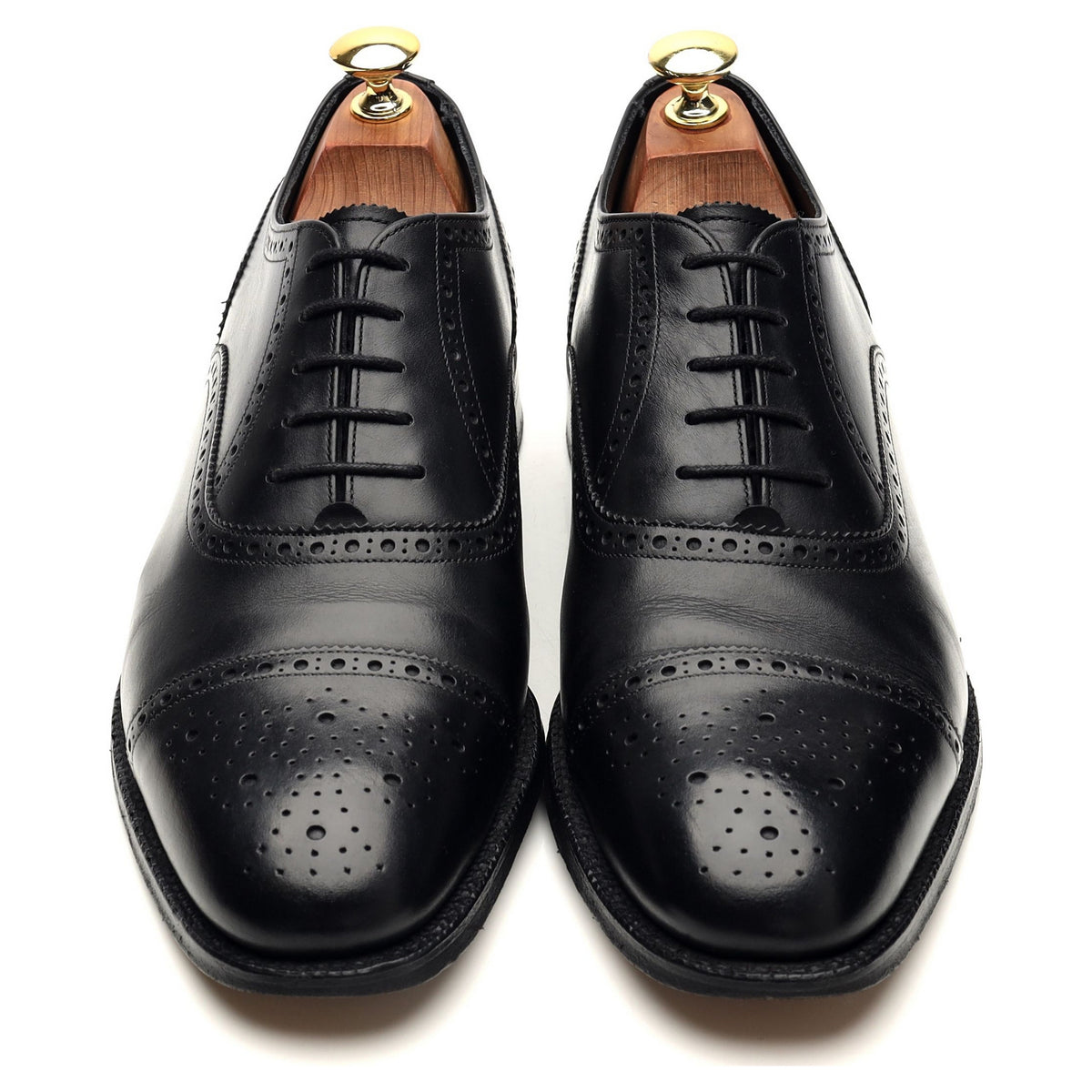 &#39;Segsbury&#39; Black Leather Oxford Brogues UK 8 E