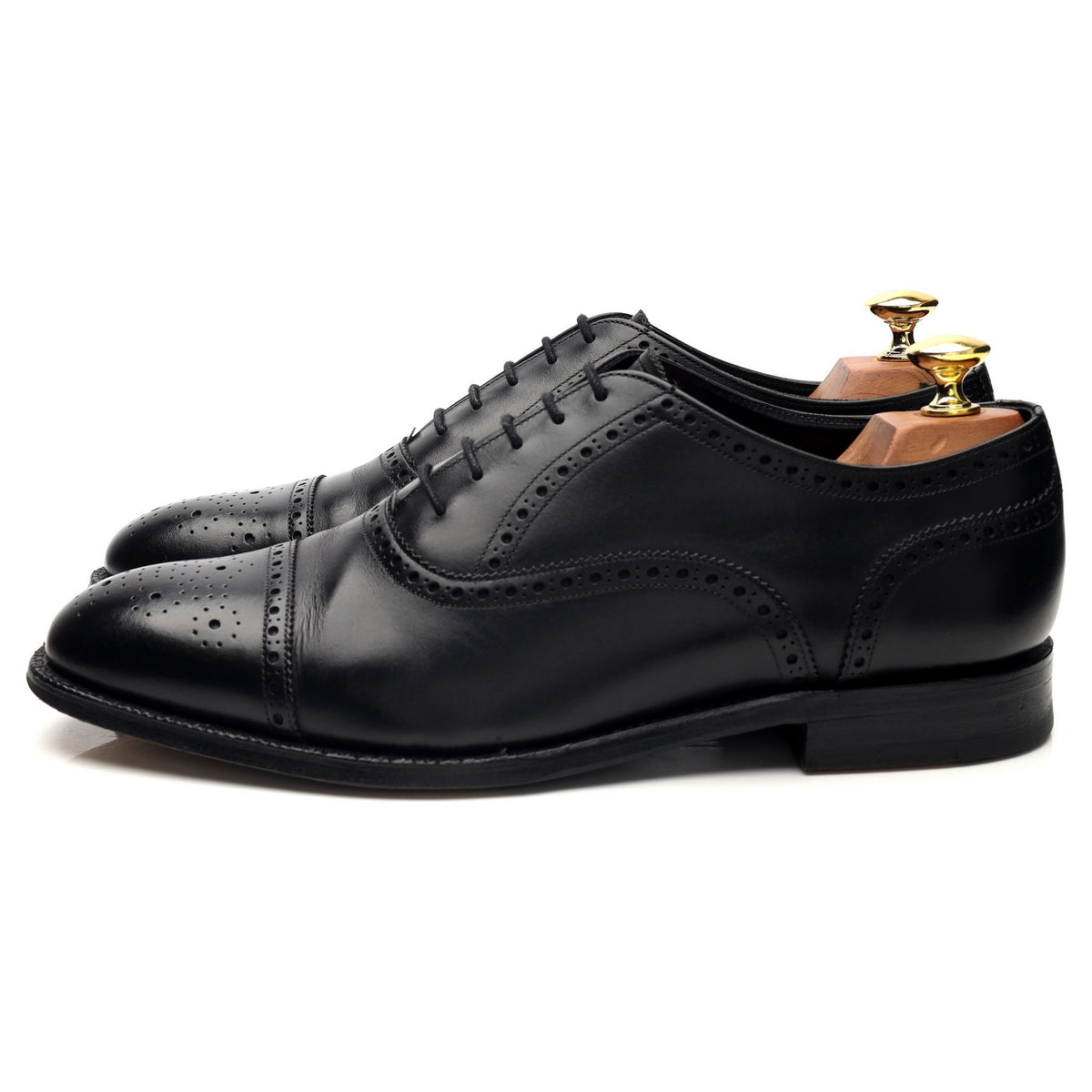 &#39;Segsbury&#39; Black Leather Oxford Brogues UK 8 E