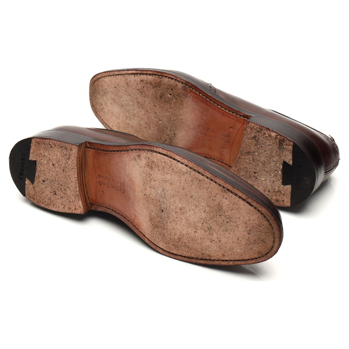 &#39;Grafton&#39; Dark Brown Leather Derby Brogues UK 8.5 G