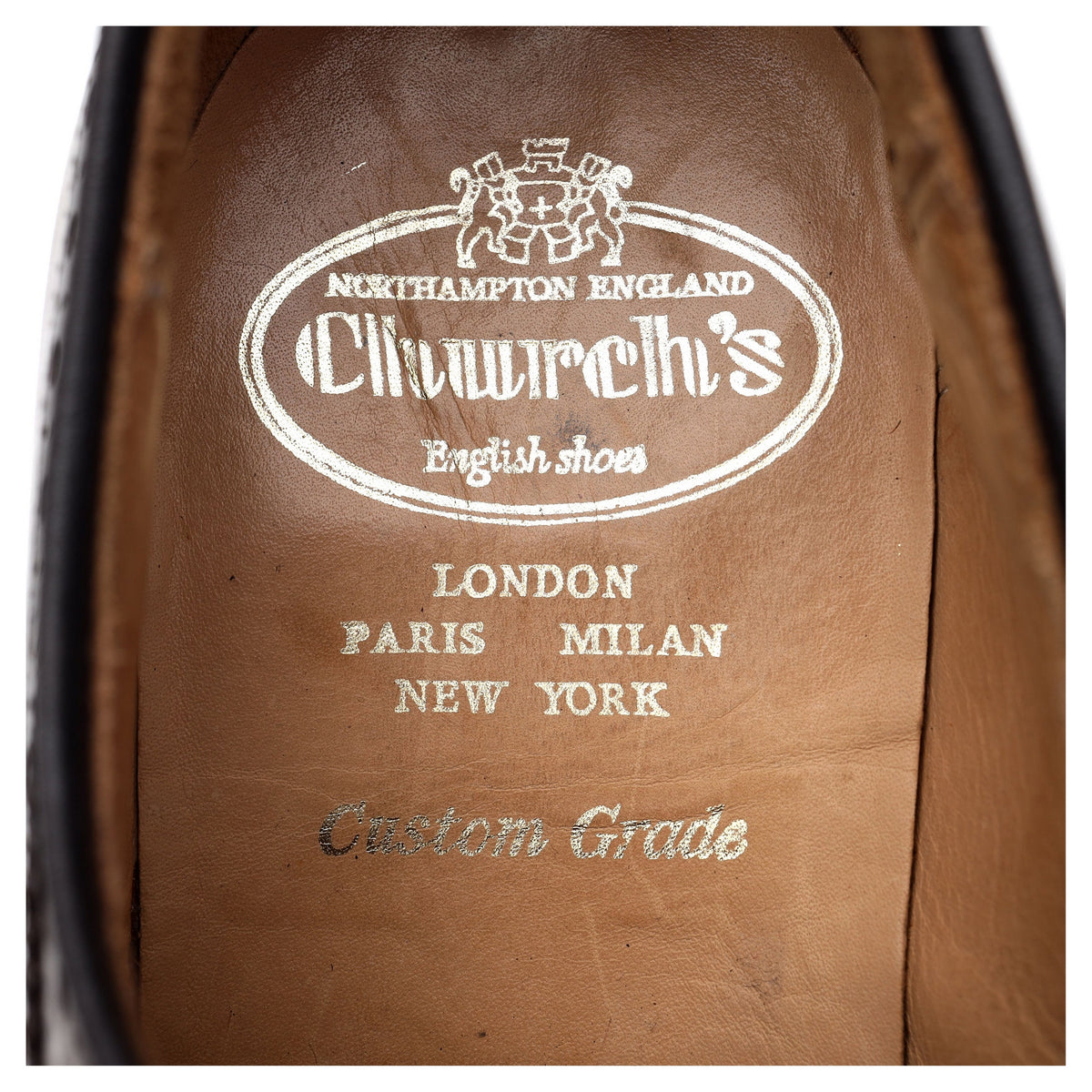 &#39;Grafton&#39; Dark Brown Leather Derby Brogues UK 8.5 G