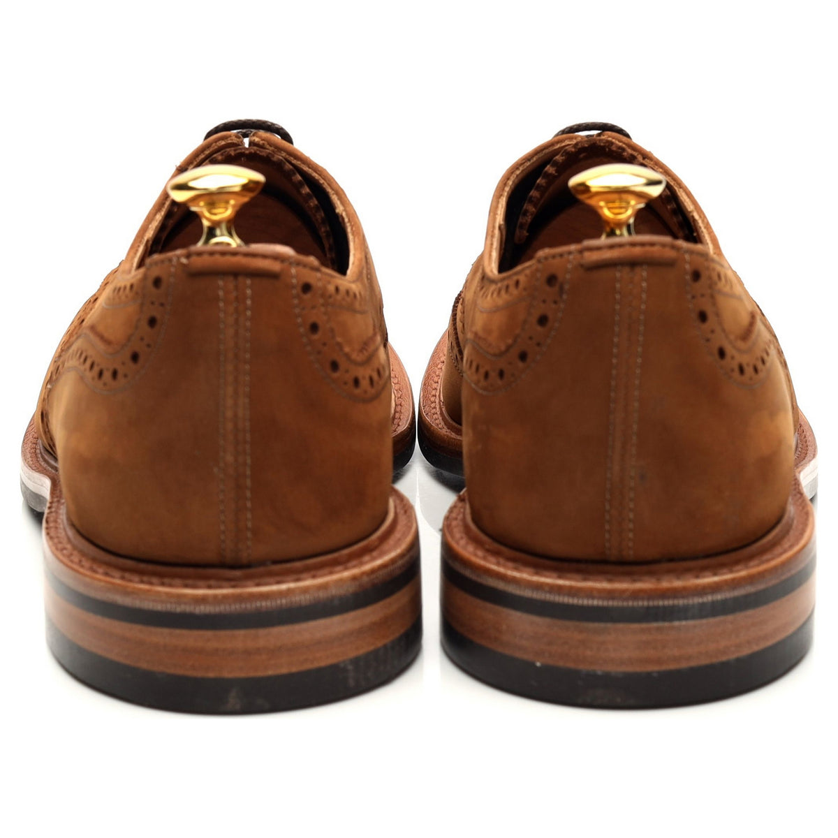 &#39;Bourton&#39; Tan Brown Nubuck Derby Brogues UK 12