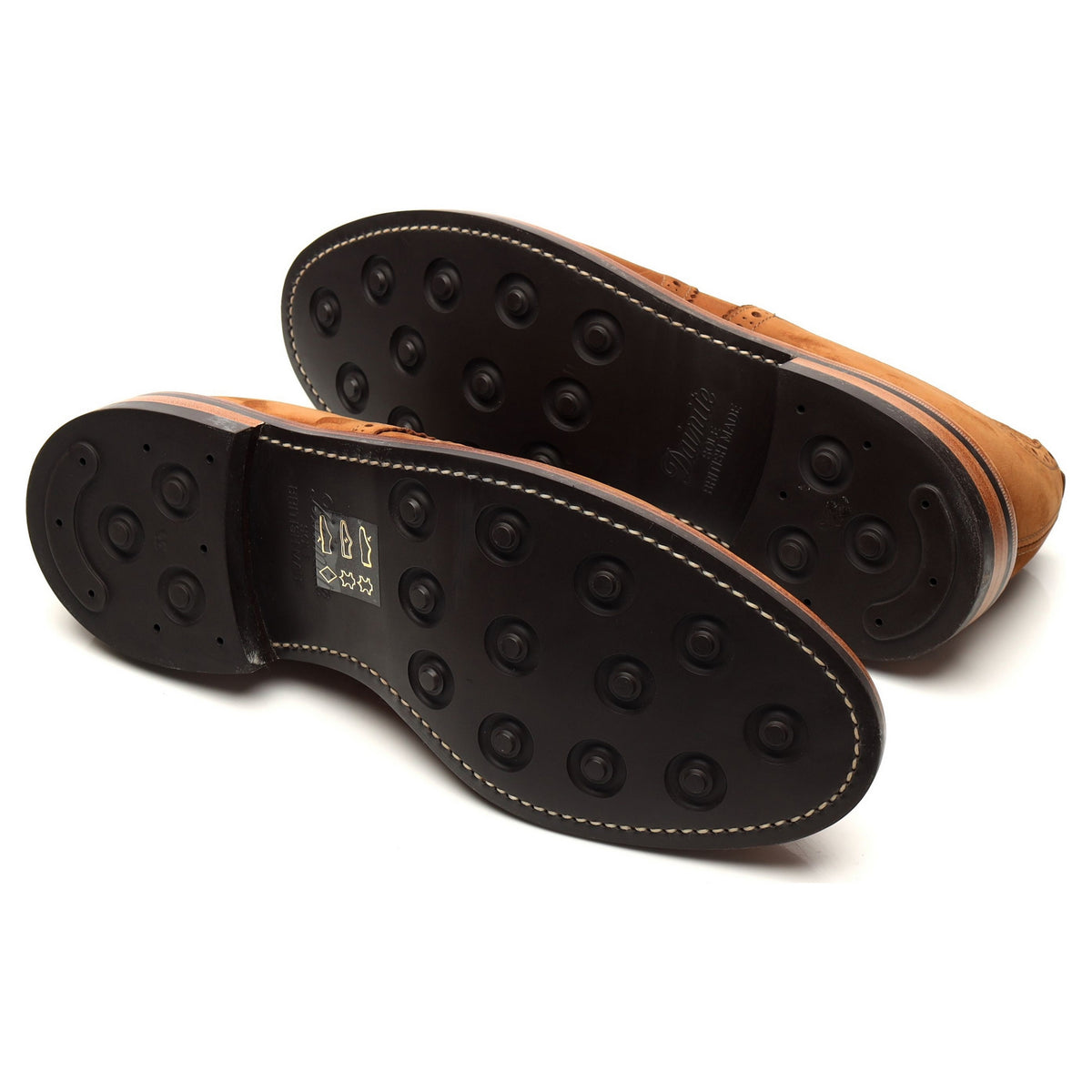 &#39;Bourton&#39; Tan Brown Nubuck Derby Brogues UK 12