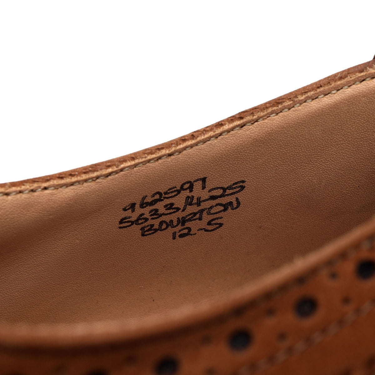 &#39;Bourton&#39; Tan Brown Nubuck Derby Brogues UK 12