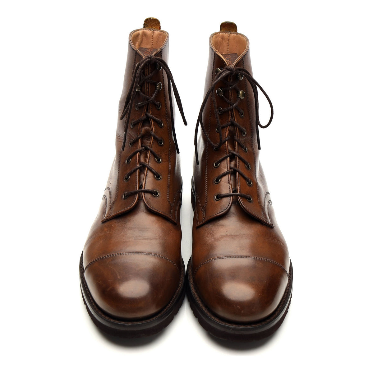 &#39;Trafalgar&#39; Brown Leather Boots UK 7.5 F