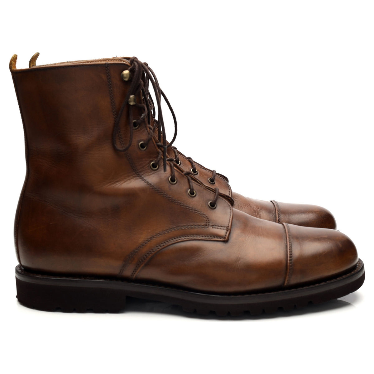 &#39;Trafalgar&#39; Brown Leather Boots UK 7.5 F