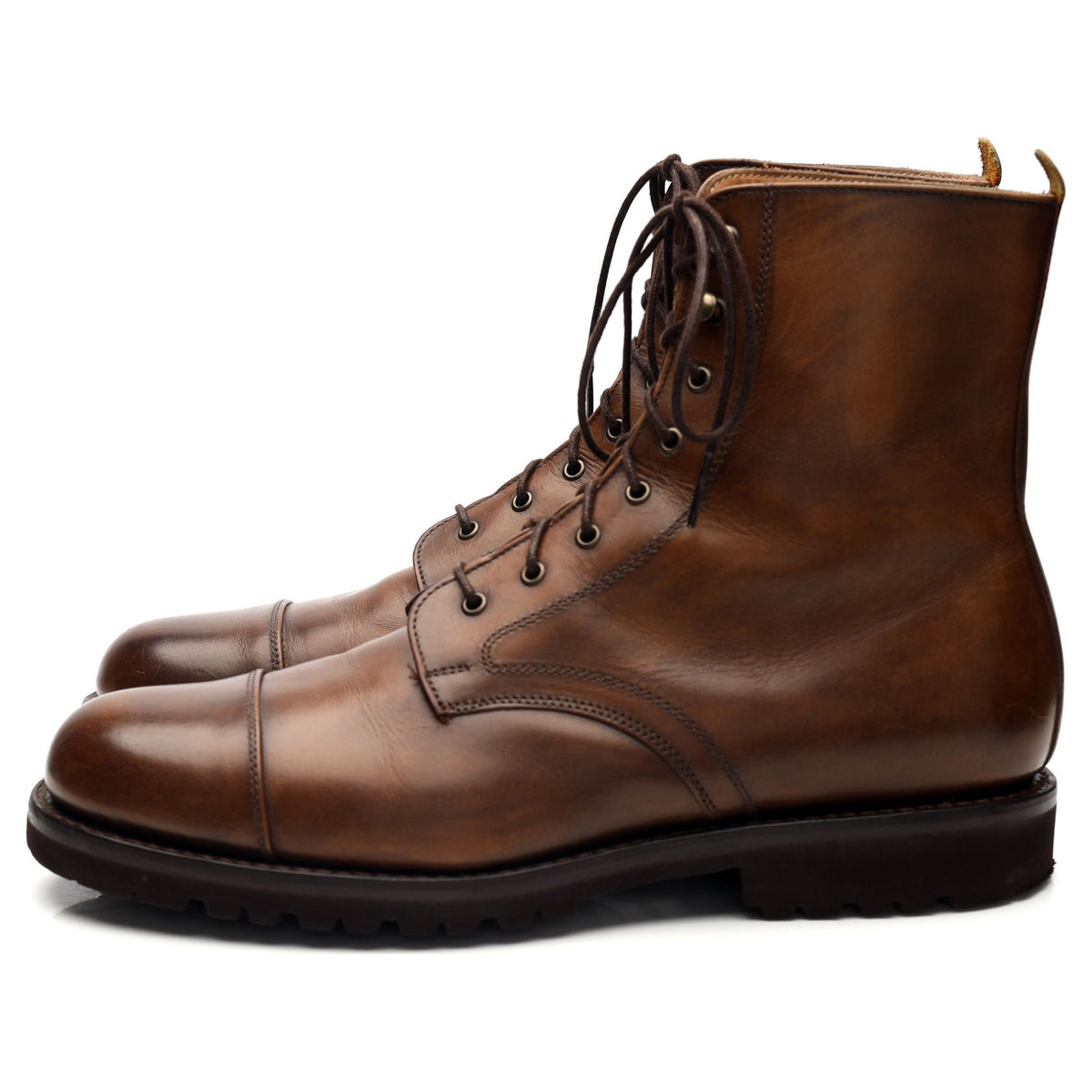 &#39;Trafalgar&#39; Brown Leather Boots UK 7.5 F