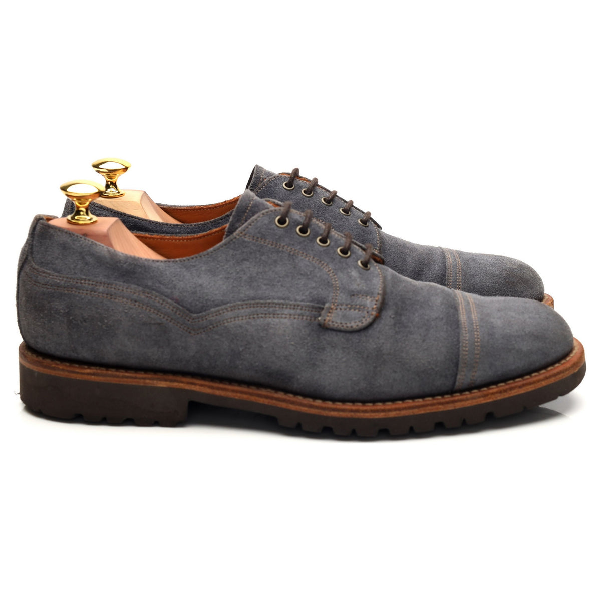 &#39;Murton&#39; Blue Suede Derby UK 7.5 F