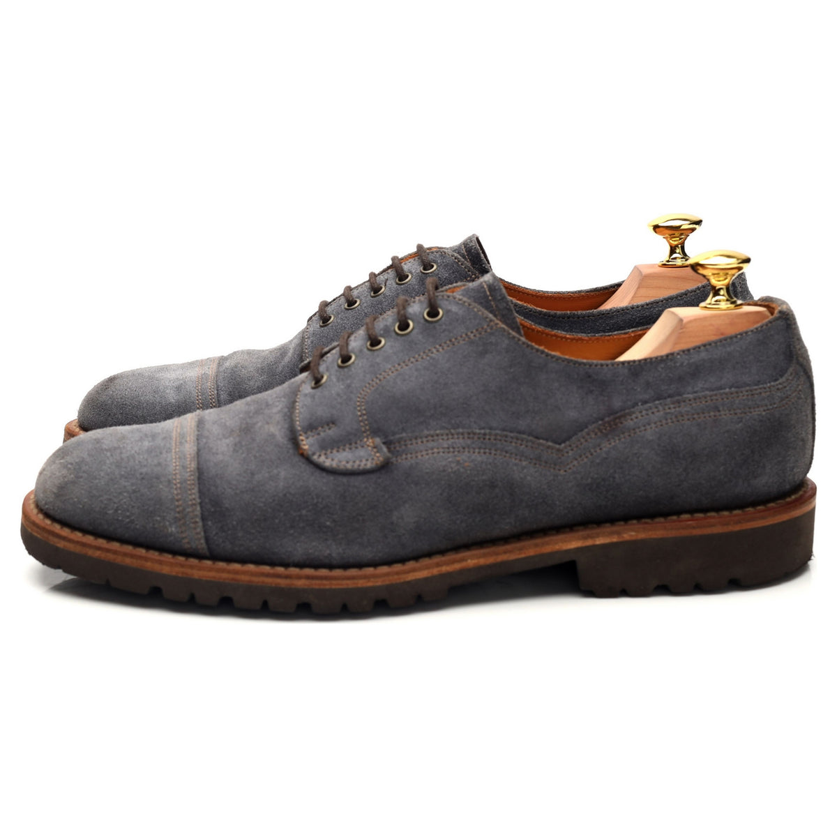 &#39;Murton&#39; Blue Suede Derby UK 7.5 F
