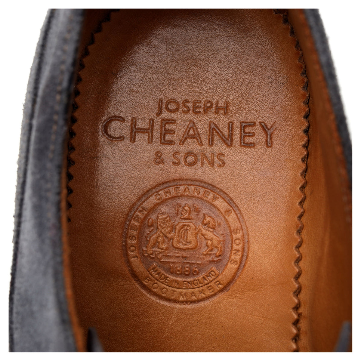&#39;Murton&#39; Blue Suede Derby UK 7.5 F