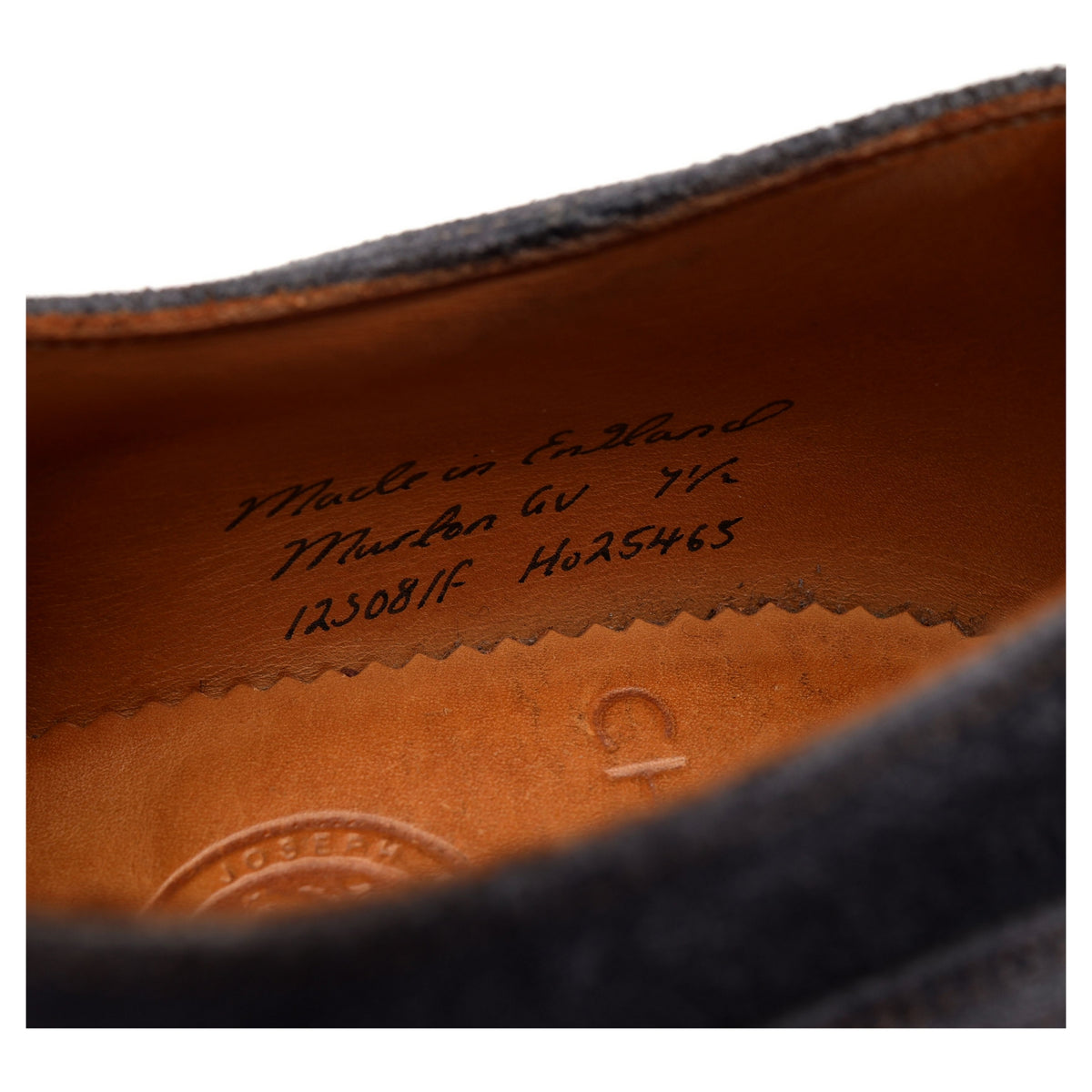 &#39;Murton&#39; Blue Suede Derby UK 7.5 F