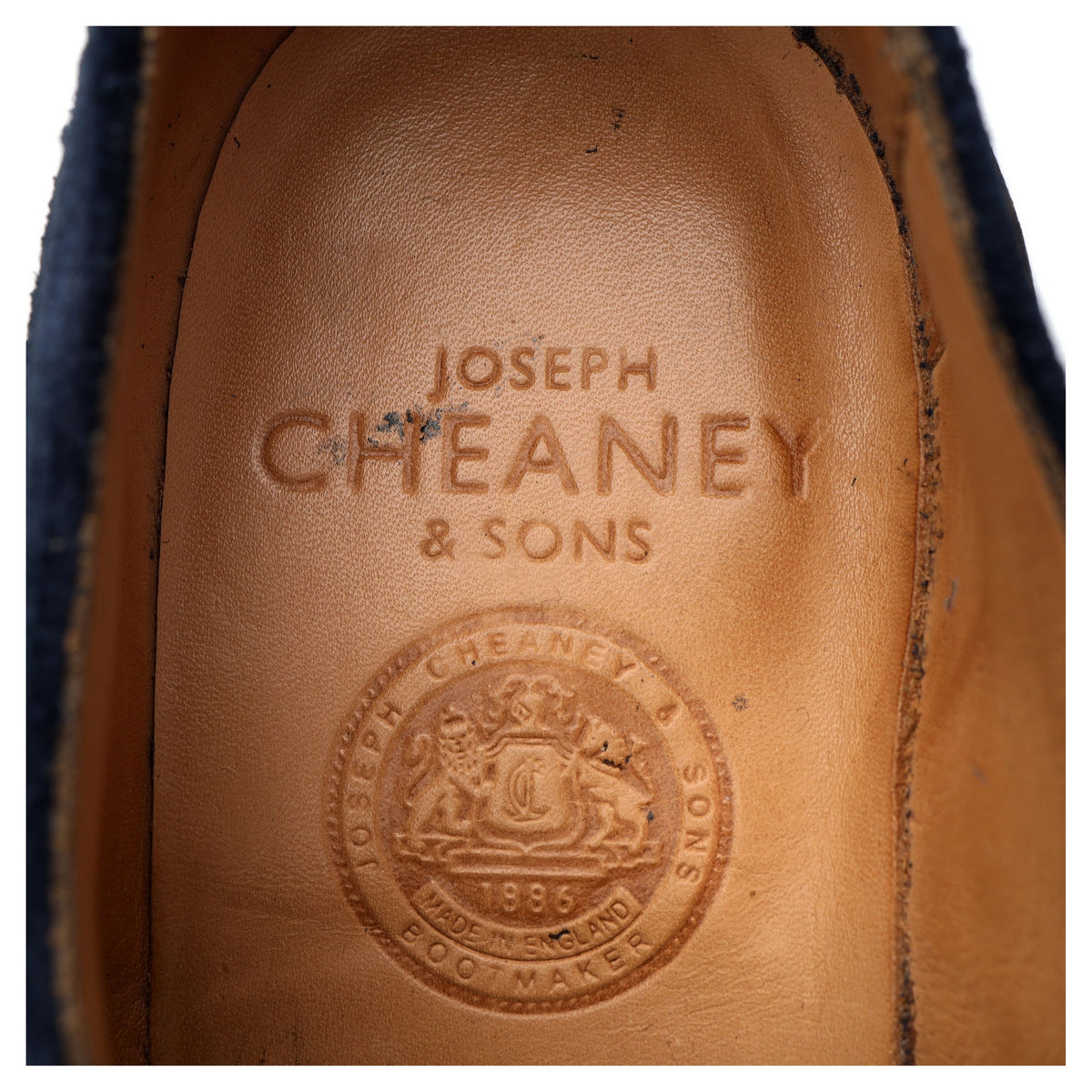 &#39;Oliver II&#39; Navy Blue Suede Derby Brogues UK 7.5 F
