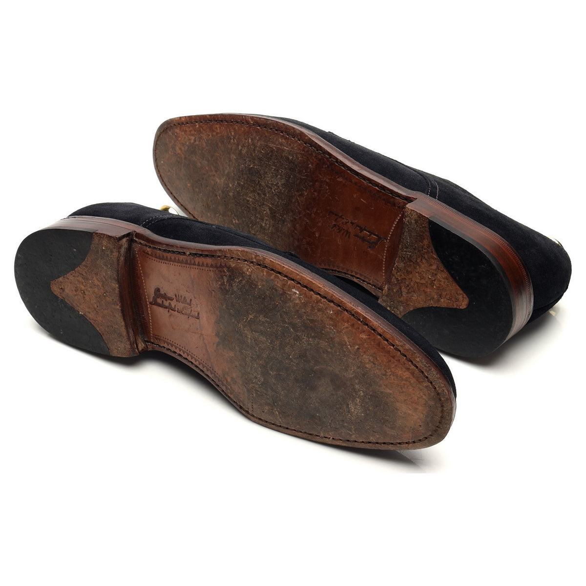 1880 &#39;Ealing&#39; Navy Blue Suede Split Toe Derby UK 7 F