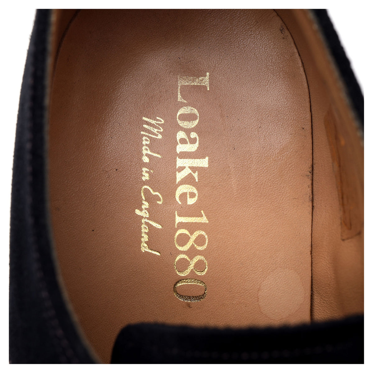 1880 &#39;Ealing&#39; Navy Blue Suede Split Toe Derby UK 7 F
