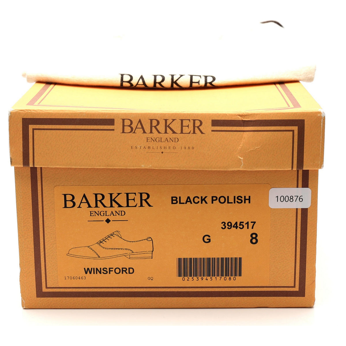 &#39;Winsford&#39; Black Leather Oxford UK 8 G