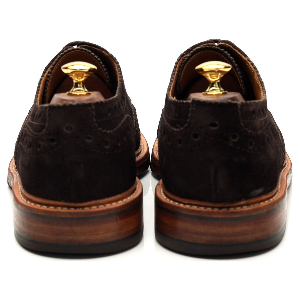 &#39;Archie&#39; Dark Brown Suede Derby Brogues UK 10 G